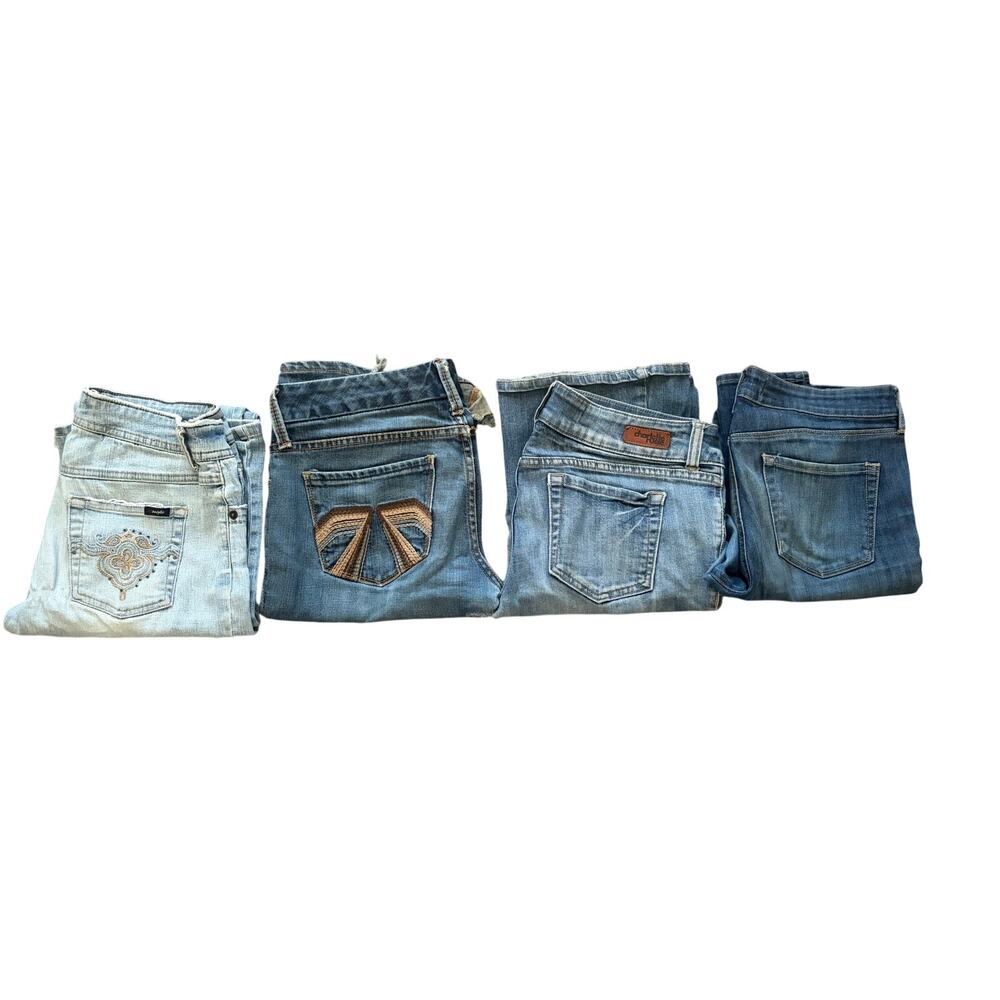4 Pairs of Ripped Craft Jeans for Upcycling Project- Seven, Charlotte Russe, Etc